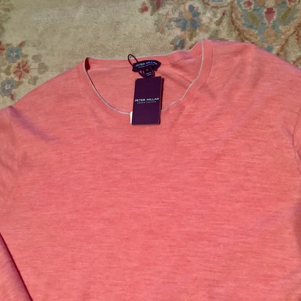 PETER MILLAR Excursionist Flex Sweater Scarlet Lily Merino Wool Men’s XL NWT - Picture 5 of 7